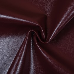 Ткань Дерматин (Кожзам) для мебели (Ширина 138см), цвет Бордовый (на отрез) в Луховицах