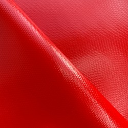 Ткань ПВХ 600 гр/м2 плотная (Ширина 1,5м), цвет Красный (на отрез) в Луховицах