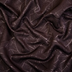 Ткань Блэкаут для штор &quot;Ледовое тиснение цвет Темно-Коричневый&quot; (на отрез)  в Луховицах