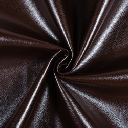 Ткань Дерматин (Кожзам) для мебели (Ширина 138см), цвет Темно-Коричневый (на отрез) в Луховицах