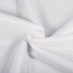 Ткань подкладочная Таффета 190Т (Ширина 150см), цвет Белый (на отрез) в Луховицах