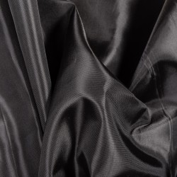 Ткань подкладочная Таффета 190Т (Ширина 150см), цвет Черный (на отрез) в Луховицах