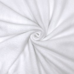Ткань Флис Двусторонний 280 гр/м2 (Ширина 150см), цвет Белый (на отрез) в Луховицах