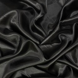 Ткань Атлас-сатин (Ширина 150см), цвет Черный (на отрез) в Луховицах