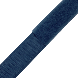 Контактная лента 25мм цвет Синий (велькро-липучка, на отрез)  в Луховицах