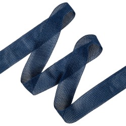 Окантовочная лента-бейка, цвет Синий 22мм (на отрез)  в Луховицах