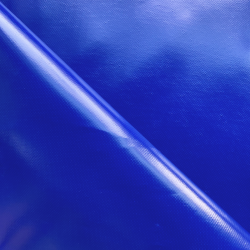 Ткань ПВХ 450 гр/м2 (Ширина 1,6м), цвет Синий (на отрез) в Луховицах