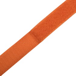 Контактная лента 25мм цвет Оранжевый (велькро-липучка, на отрез)  в Луховицах