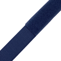Контактная лента 25мм цвет Тёмно-Синий (Велькро-липучка), на отрез  в Луховицах